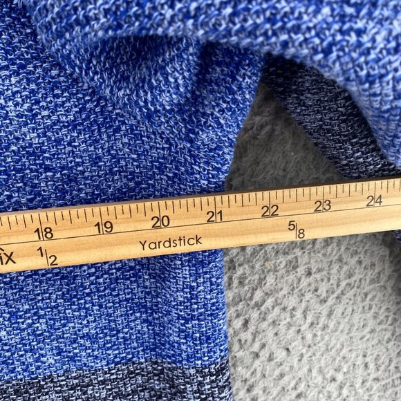 Talbots Sweater Womens Extra Large Blue Colorblock Chunky Knit Open Cardigan - Picture 7 of 9